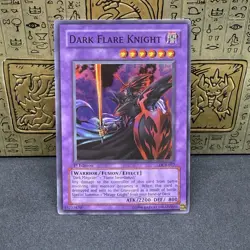 Yugioh Dark Flare Knight DCR-017 Super Rare 1st Edition NM - Image 1