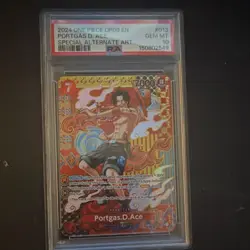 Bandai 2024 One Piece Two Legends OP02-013 Portgas D. Ace SP Foil PSA 10 English - Image 1