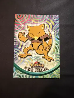 1999 Topps Pokemon TCG Abra Card #63 Non-Holo Black Logo - Sharp - Image 1