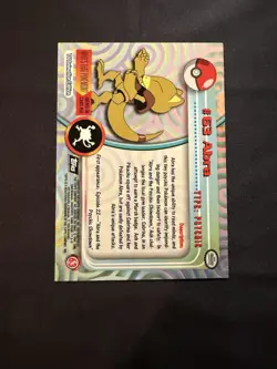 1999 Topps Pokemon TCG Abra Card #63 Non-Holo Black Logo - Sharp - Image 2