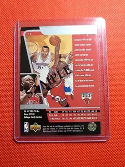 1996-97 UPPER DECK SP * MICHAEL JORDAN * HOLOFOIL #16 RARE SAMPLE - Image 2