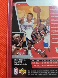 1996-97 UPPER DECK SP * MICHAEL JORDAN * HOLOFOIL #16 RARE SAMPLE - Image 3