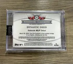 2024 TOPPS DYNASTY MLB - YOSHINOBU YAMAMOTO #DAPB-YY1 ROOKIE PATCH AUTO /10 RARE - Image 2