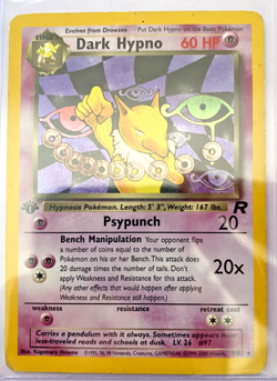 1st Edition Dark Hypno Rare Holo 9/82 Pokemon Card WOTC Team Rocket2000 Base Set - Image 1