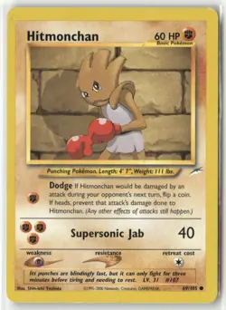 Pokemon Hitmonchan 069/105 Unlimited Neo Destiny Common - Image 1