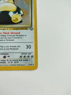 Pokemon Card - Snorlax Holo 11/64 - Ungraded Condition - Image 3