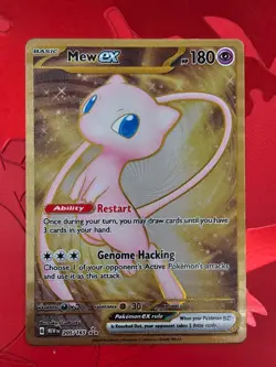 Mew ex - 151 Metal Card 205/165 Sv: Scarlet & Violet 151 UPC Promo NM - Image 1