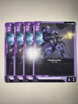 Gundam Card Game ST05-006 Hyakuren X4 Playset TCG CCG English - Image 1