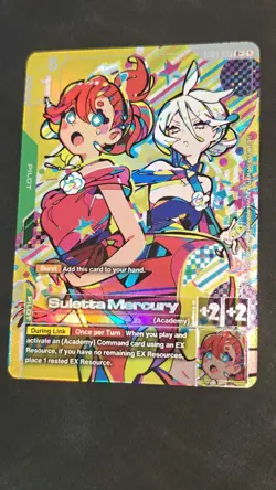 Gundam Card Game GD04-085 R+ Suletta Mercury Alt Art Foil TCG English - Image 3