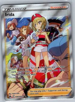 Irida GG63/GG70 Crown Zenith: Galarian Gallery - Pokemon Card - NM - Image 1