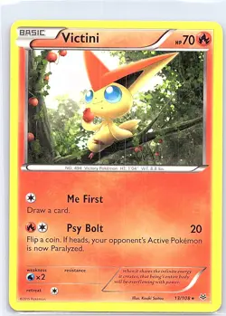 Victini 13/108 Non Holo XY - Roaring Skies - Pokemon Card - LP - Image 1