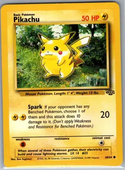 Pikachu 60/64 Non Holo Jungle - Pokemon Card - NM - Image 1