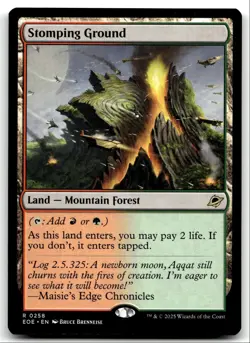 #258 Stomping Ground NM 2025 MTG Edge of Eternities R - Image 1