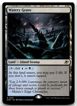 #261 Watery Grave NM 2025 MTG Edge of Eternities R - Image 1