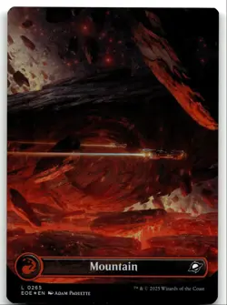 #265 Mountain NM Borderless Foil 2025 MTG Edge of Eternities L - Image 1