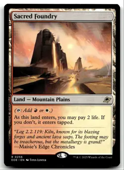 #256 Sacred Foundry NM 2025 MTG Edge of Eternities R - Image 1