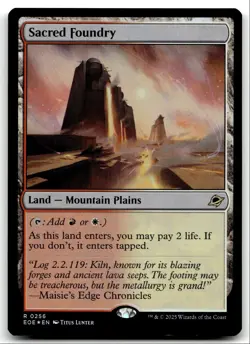 #256 Sacred Foundry NM Foil 2025 MTG Edge of Eternities R - Image 1