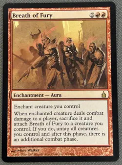 MTG 1X BREATH OF FURY RAVNICA: CITY OF GUILDS NEAR MINT/MINT - Image 1