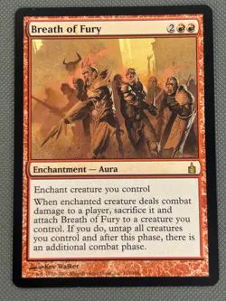 MTG 1X BREATH OF FURY RAVNICA: CITY OF GUILDS NEAR MINT/MINT - Image 2