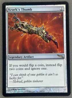 Krark's Thumb foil Mirrodin MTG MAGIC THE GATHERING - Image 1