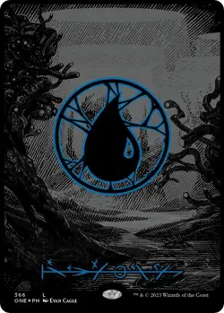 Island (Phyrexian) - Full Art (Oil Slick Raised Foil) NM Foil L Phyrexia: All Wi - Image 1