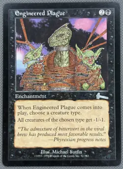 Magic The Gathering MTG ENGINEERED PLAGUE Urza's Legacy NM Near Mint - Image 1