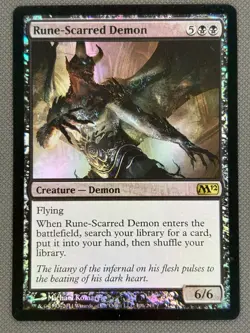Rune-Scarred Demon - Foil - Core Set: 2012 *NM* Near Mint MTG - Image 2