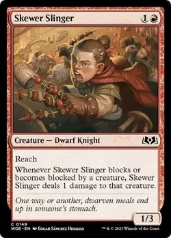 SKEWER SLINGER X 4 N/M WILDS OF ELDRAINE MAGIC THE GATHERING - Image 1