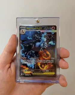Mega Charizard X EX SIR 125/094 EN Phantasmal Flames Pokemon PACK FRESH! - Image 1