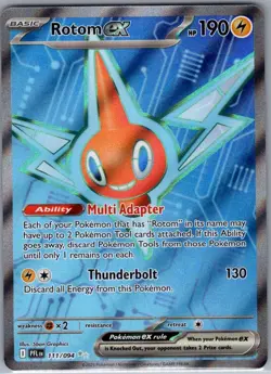 Rotom ex 111/094 ME02: Phantasmal Flames - Pokemon Card - NM - Image 1
