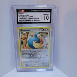 Pokemon Snorlax Rising Rivals Pokemon League Crosshatch Holo #33 CGC 10 Gem Mint - Image 1