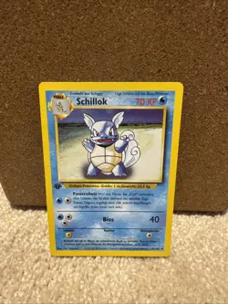POKEMON Card GERMAN BASE SET 1st Edition "SCHILLOK" #42/102 Uncommon - Image 1