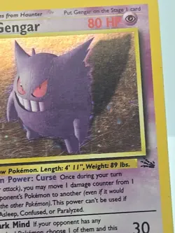 Pokemon TCG Gengar Fossil Holo Card 5/62 Unlimited Rare Vintage WOTC Mp-Lp - Image 5