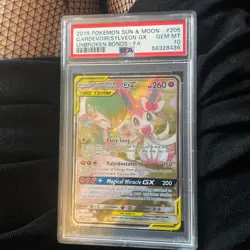 Pokemon TCG Unbroken Bonds #205 Gardevoir & Sylveon GX Alternate Art PSA 10 - Image 1