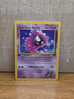 Sabrina’s Gastly 1st Edition 97/132 Gym Challenge Non-Holo Pokemon Card TCG - Image 1