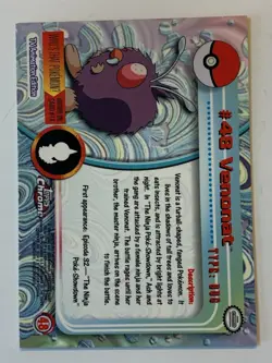 2000 Topps Chrome Pokemon Series 1 #48 Venonat (B) FREE COMBINED SHIPPING - Image 2