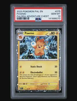 2023 Pokemon Paldea Evolved Pawmo #075 Adventure Chest PSA 10 English Gem Mint - Image 1