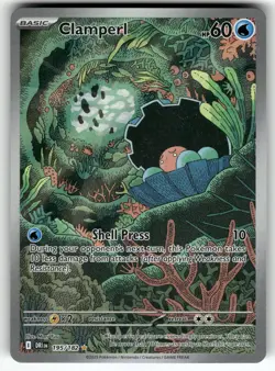 Clamperl 195/182 Illustration Rare Destined Rivals Pokemon Near Mint - Image 1