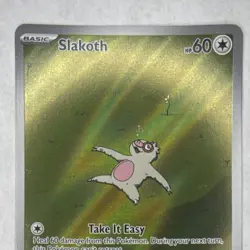 Pokemon Slakoth Illustration Rare Holo Sv08 Surging Sparks 212/191 (Mint) - Image 2