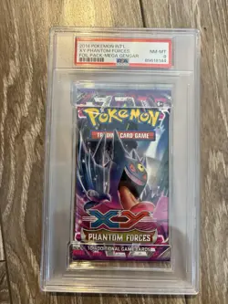 2014 Pokemon Booster XY Phantom Forces Mega Gangar PSA 8 Sealed Pack - Image 1