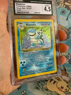 Blastoise Pokemon Base Set Holo 1999 Wizards of The Coast (WOTC) 2/102 CGC 4.5 - Image 2