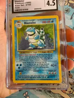 Blastoise Pokemon Base Set Holo 1999 Wizards of The Coast (WOTC) 2/102 CGC 4.5 - Image 3