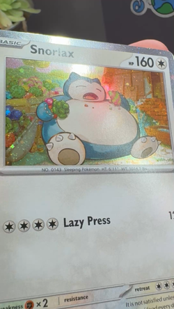 Pokemon Snorlax Scarlet & Violet Promo Cosmos Holo 122 NM - Image 2