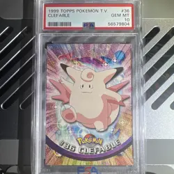 🔥PSA 10🔥1999 Topps Pokemon TV Clefable #36 - Image 1