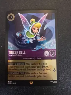 Mint Condition Disney Lorcana Tinker Bell Snowflake Collector Cold Foil - Image 1