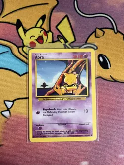 Pokemon TCG Abra Card 43/102 Base Set Common - Image 1