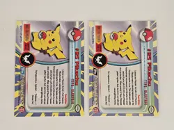 Pikachu #25 Topps Holo Foil + None Holo Pokemon TV Animation Card - Image 2