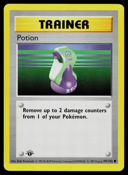 Pokemon Card - Potion Base Set Shadowless 94/102 1st Edition Common - Image 1