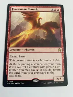 x1 Flamewake Phoenix FDN Foundations MTG 198 RARE M/NM 1x - Image 1