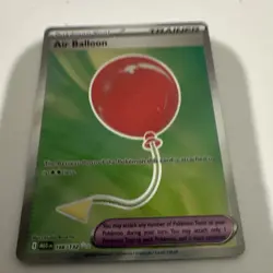 Pokemon Air Balloon Ultra Rare Holo Trainer Me01: Mega Evolution 166/132 Card - Image 1